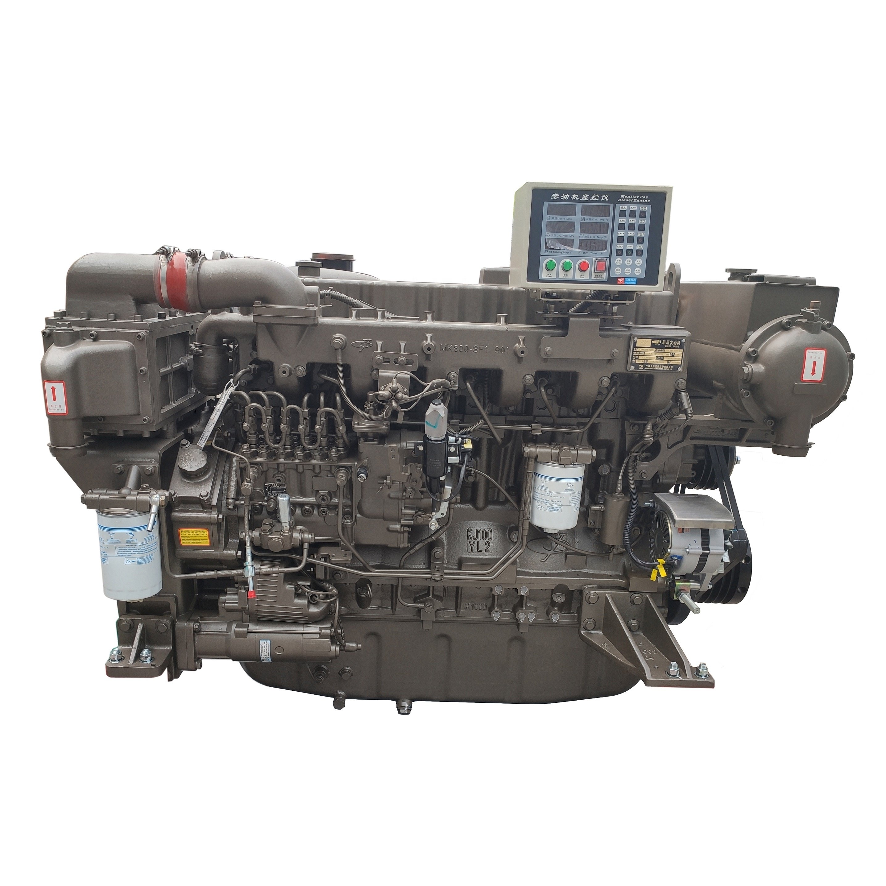 Yuchai 320HP Marine Diesel Engine YC6MK320C New 4-Stroke Water-Cooled Electric Start for Boats and Industrial Machinery